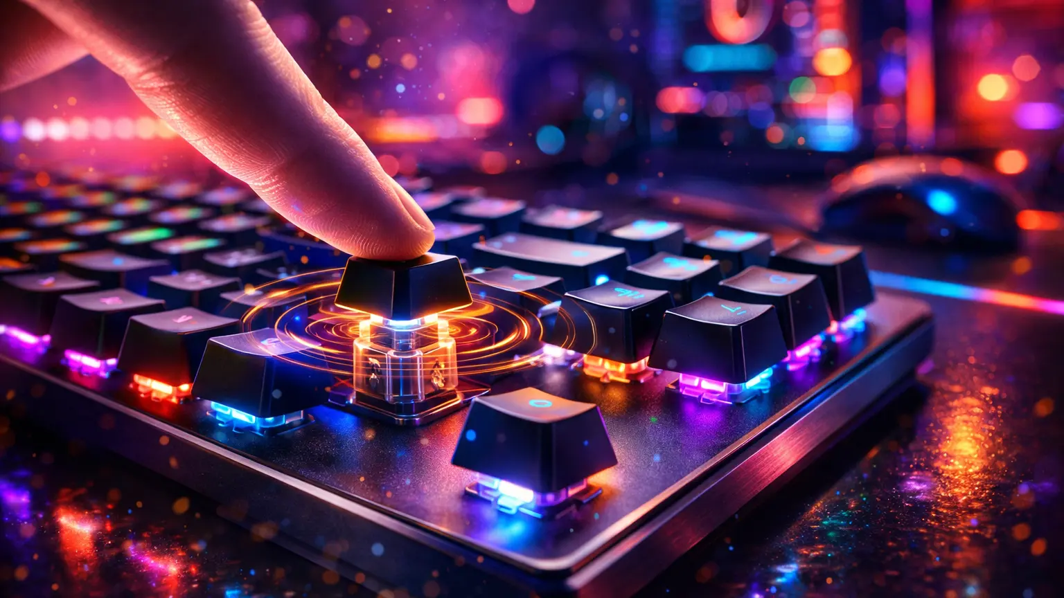 switch clavier mécanique RGB pression touche réactivité gaming clavier