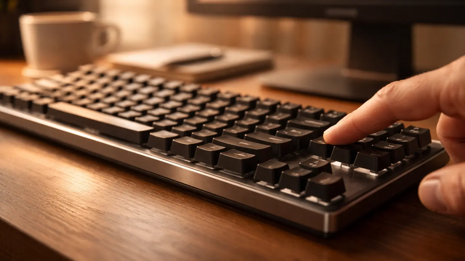 clavier mécanique frappe touche doigt test réactivité clavier gaming