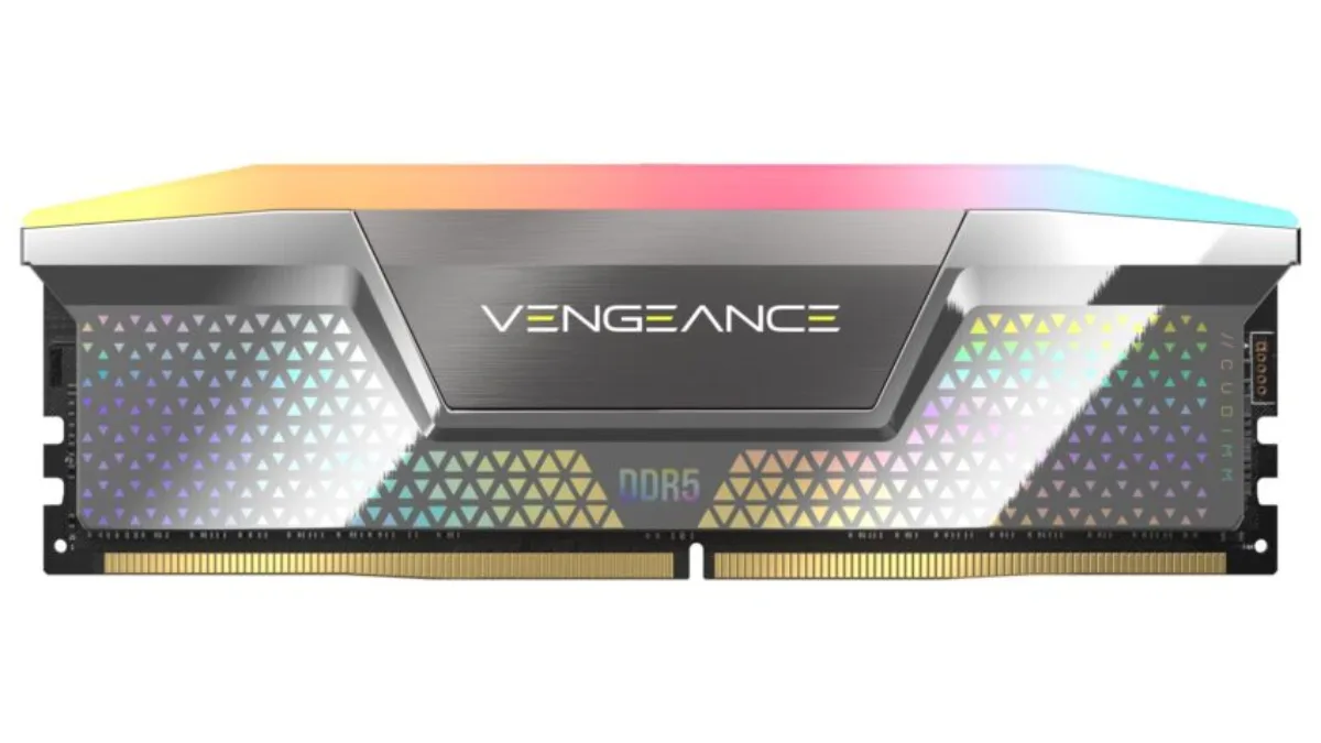 Barrette de mémoire Corsair Vengeance RGB DDR5 CUDIMM argentée