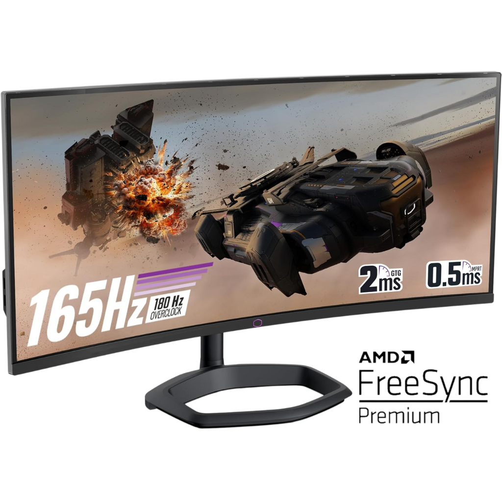 Cooler Master 34" /180Hz /UWQHD 1440P /VA /Curved (GM34-CWQ2)