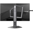 Vue arrière complète de l'écran PC gamer AOC AGON PRO AG256FS avec son pied ergonomique et support casque intégré pour setup FlowUP