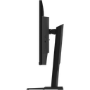 Vue de trois-quarts de l'écran PC gamer plat Gigabyte M32UP avec son pied ergonomique et son design sobre pour setup gaming FlowUP