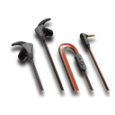 Vue d'ensemble des écouteurs gaming intra-auriculaires Cougar Immersa Ti EX noirs et oranges avec télécommande et prise jack FlowUP