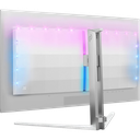 Arrière écran PC gamer Philips Evnia 32 pouces QD OLED 4K 240Hz avec éclairage Ambiglow RGB design blanc premium