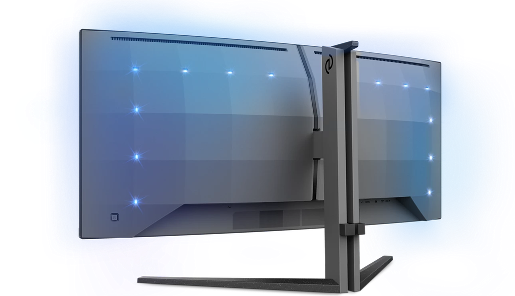 Écran PC gamer incurvé Philips Evnia 34 pouces UWQHD 175Hz avec dalle QD-OLED et technologie Ambiglow pour setup FlowUP