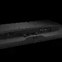 Vue de dessous de l'écran PC gamer GIGABYTE GS27U 27 pouces UHD 4K avec ports HDMI et DisplayPort pour setup FlowUP