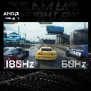 Comparaison de fluidité entre 180Hz et 60Hz sur un écran PC gamer GIGABYTE GS32QCA avec technologie AMD FreeSync pour FlowUP