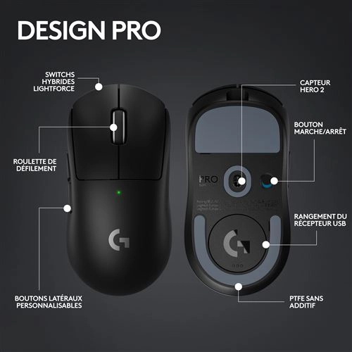 LOGITECH G Pro X Superlight 2 Wireless Black