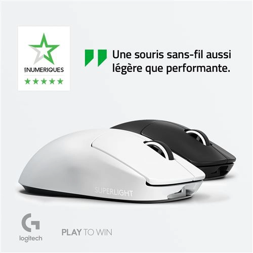 LOGITECH Pro X Superlight Noir sans fil