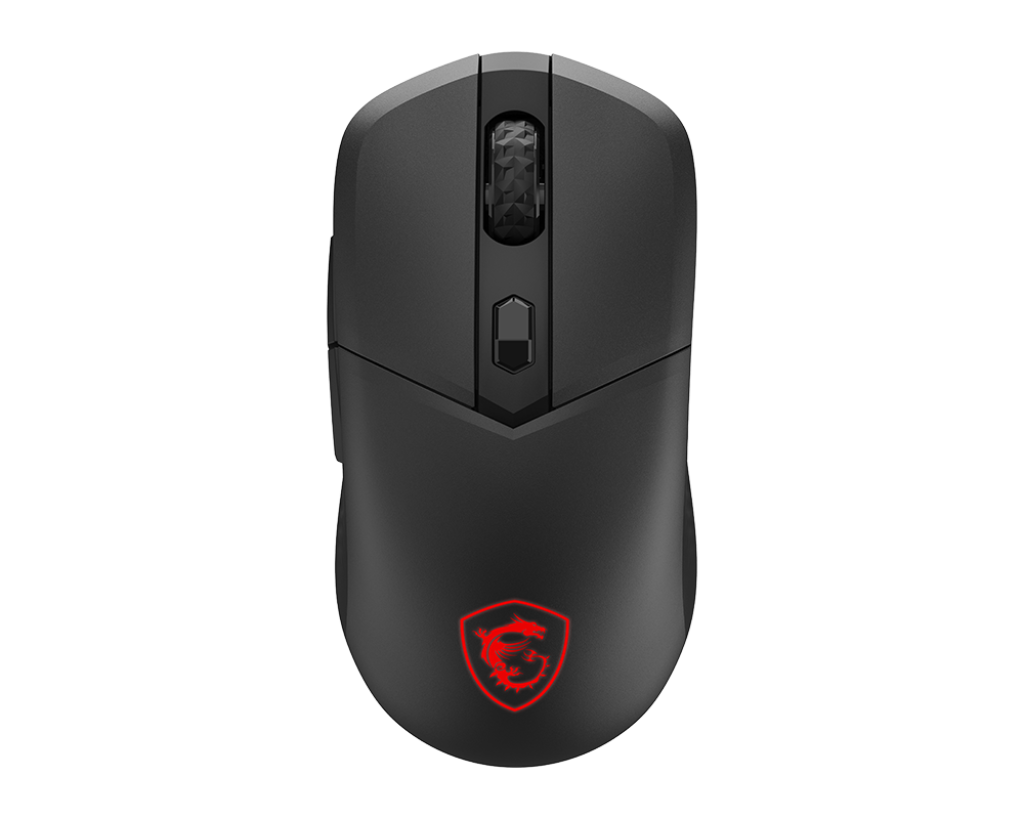 Souris pc gamer sans fil MSI Versa 300 noire avec capteur optique 6400 DPI et design ergonomique léger pour setup gaming FlowUP