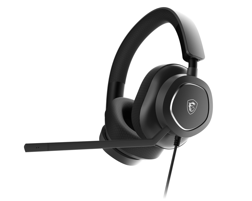 Casque gaming filaire MSI Maestro 300 noir avec micro amovible et oreillettes pivotantes confortables pour PC et consoles FlowUP