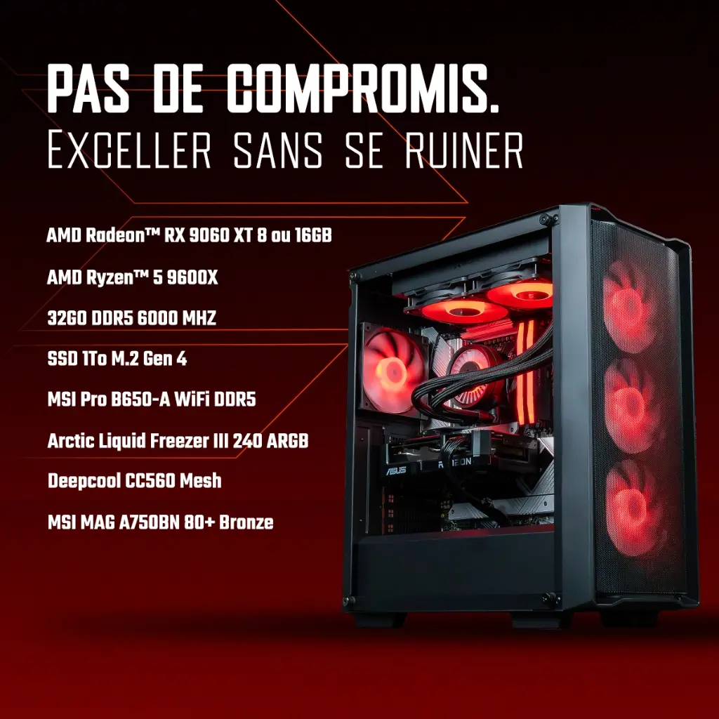 PC Rift Radeon™ RX 9060 XT 8GB