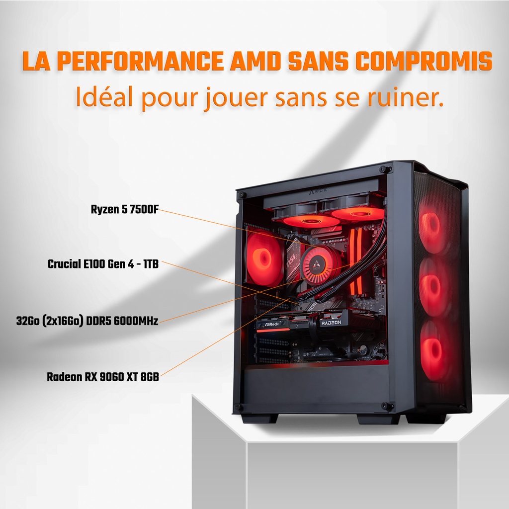 PC Rift Radeon™ RX 9060 XT 8GB