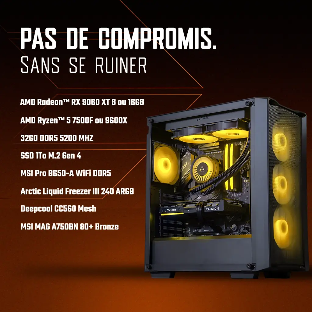 PC Rift Radeon™ RX 9060 XT 8GB