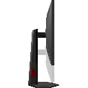 Vue de profil de l'écran PC gamer AOC 27 pouces QHD 240Hz avec pied ergonomique ajustable en hauteur pour FlowUP