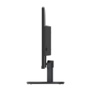 Vue de profil de l'écran plat Cooler Master noir soulignant la finesse de la dalle et la structure verticale de son pied de support discret