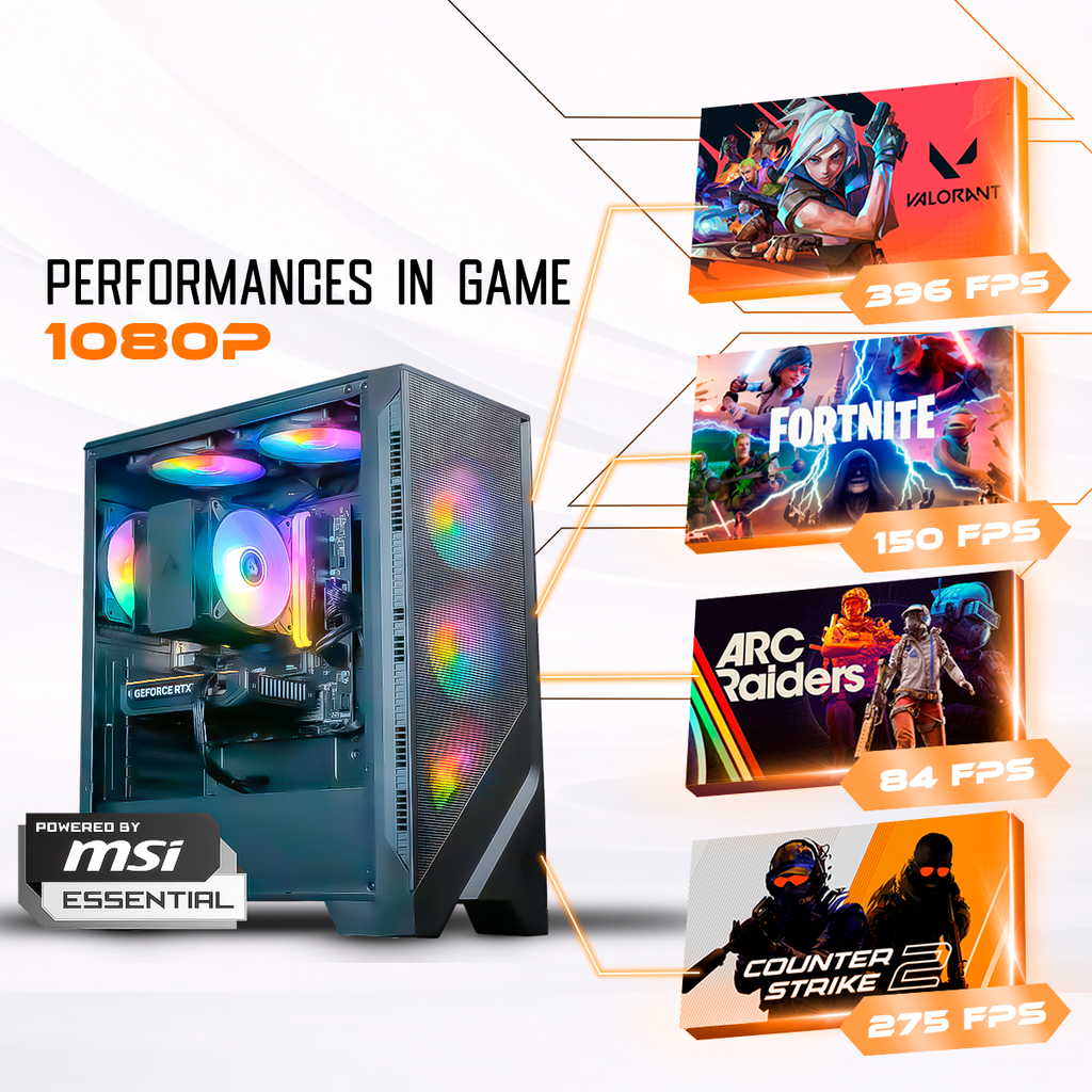 Performances gaming du PC Typhoon FlowUP en 1080p : 221 FPS sur Cyberpunk 2077 et 150 FPS sur Fortnite