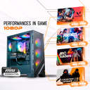 Performances gaming du PC Typhoon FlowUP en 1080p : 221 FPS sur Cyberpunk 2077 et 150 FPS sur Fortnite