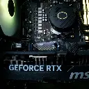 Gros plan sur le SSD MSI SPATIUM M450 de 1 To installé sur la carte mère MSI Pro B840M-B du PC Fuego, situé juste au-dessus de la carte graphique MSI GeForce RTX
