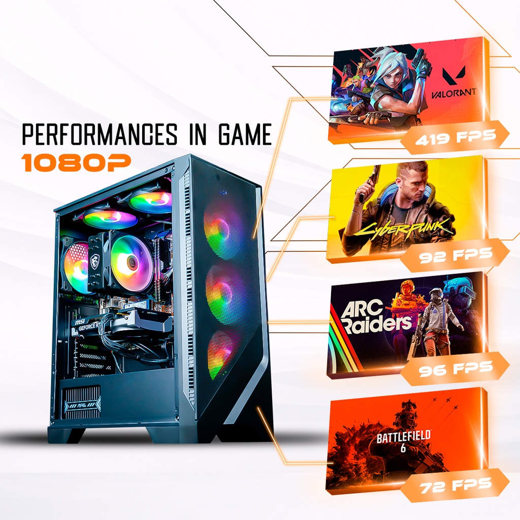 PC Phoenix GEFORCE RTX™ 5060 Ti 8GB Powered By MSI