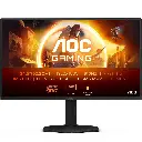 Vue de face de l'écran PC gamer AOC 25 pouces 25G4SRE affichant un guerrier oriental et ses spécifications extrêmes de 310Hz et 0,3ms MPRT