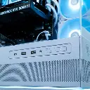 Vue arrière du PC gamer Rubis montrant le panneau de connectique MSI, les sorties vidéo de la carte graphique GeForce RTX