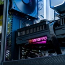 Vue rapprochée  de la carte graphique Palit GamingPro GEFORCE RTX™ dans le PC Solana