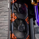 Ventilateurs airflow boîtier PC TITAN X double RTX 5090 refroidissement haute performance custom