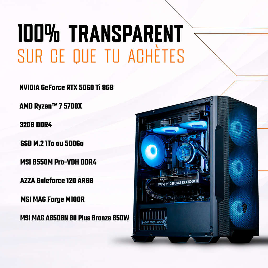 PC Savannah V2 GeForce RTX™ 5060 Ti 8GB 