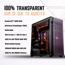 PC TITAN X double RTX 5090 Threadripper 7960X 192GB DDR5 watercooling custom station IA ultra transparente configuration complète