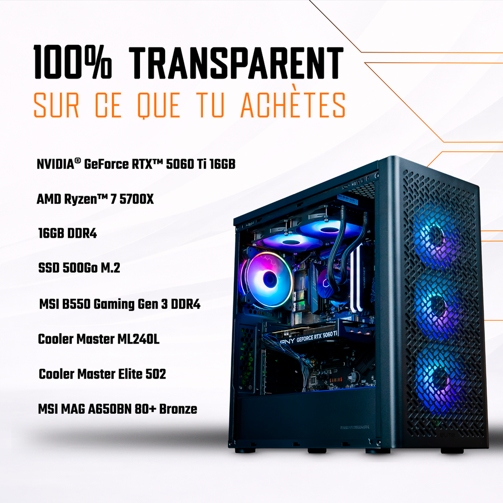 PC Rampage by Cooler Master GEFORCE RTX™ 5060 Ti