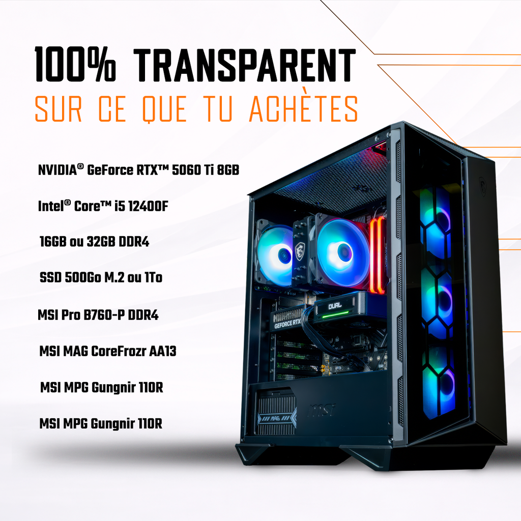 PC Spike GeForce RTX™ 5060 Ti 8GB