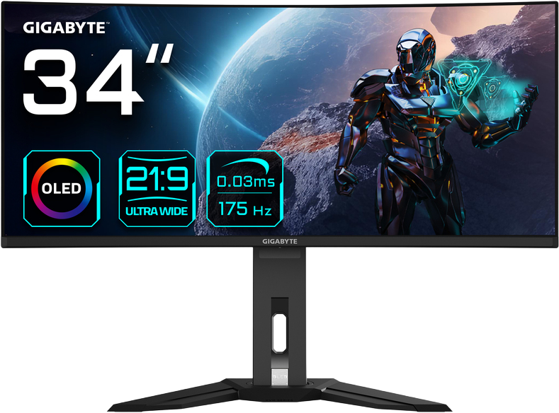 GIGABYTE 34" / 240Hz / WQHD / QD-OLED / Curved