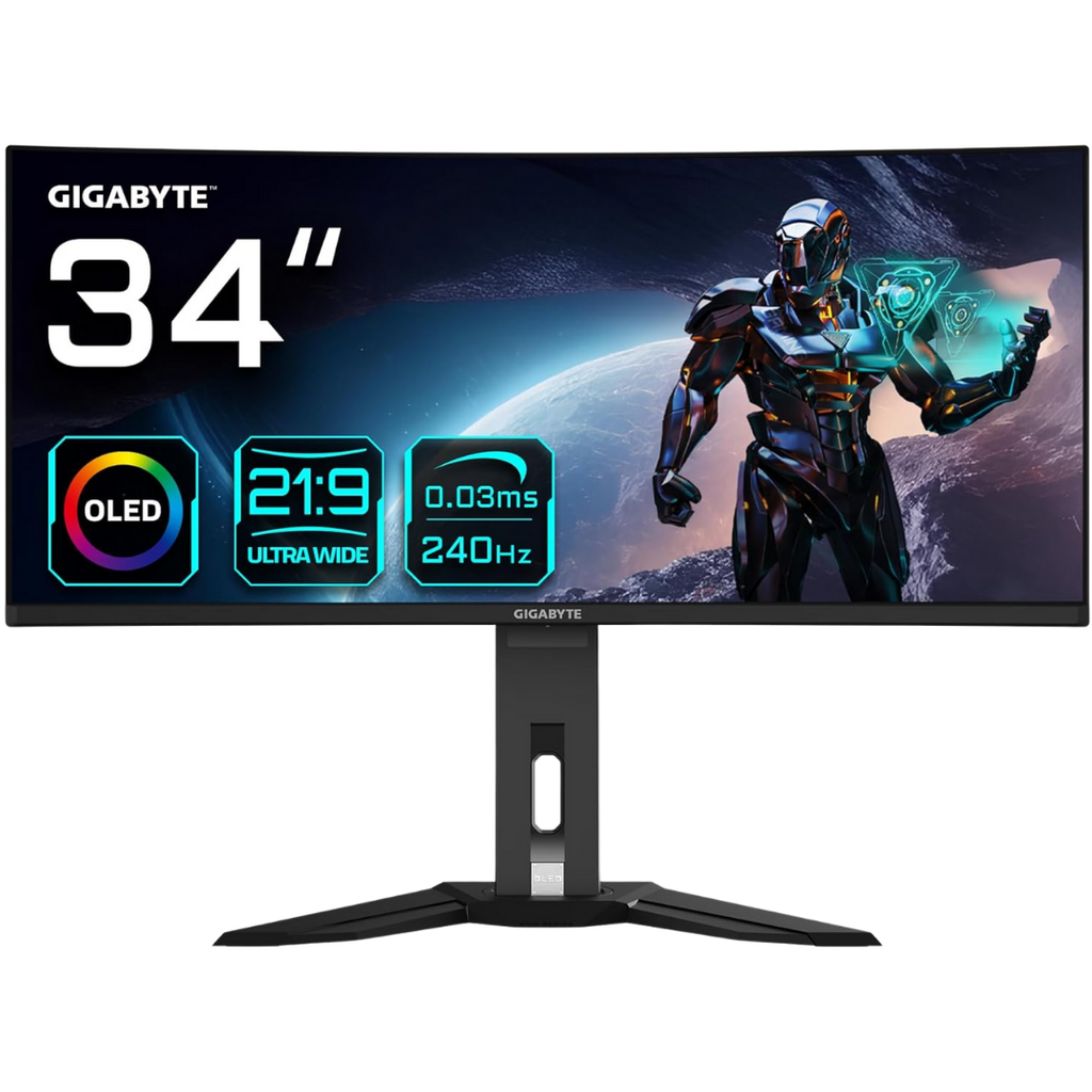 GIGABYTE 34" / 240Hz / WQHD / QD-OLED / Incurvé - Écran PC
