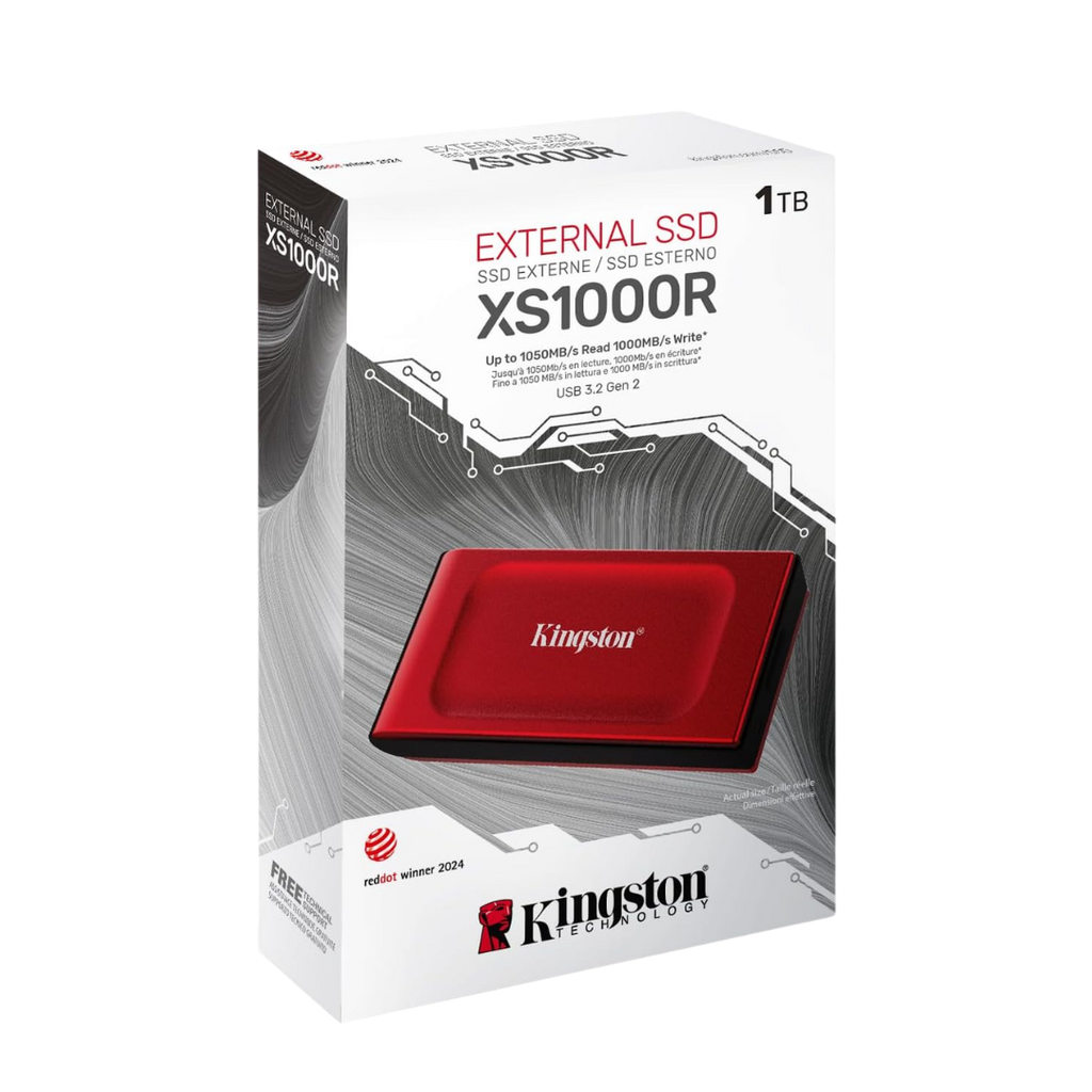 KINGSTON XS1000 SSD externe USB 3.2 Gen 2 - 1To - Red