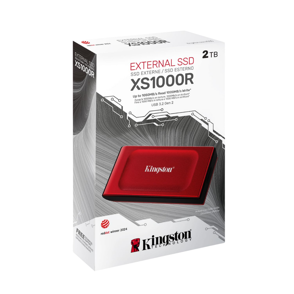 KINGSTON XS1000 SSD externe USB 3.2 Gen 2 - 2To - Red