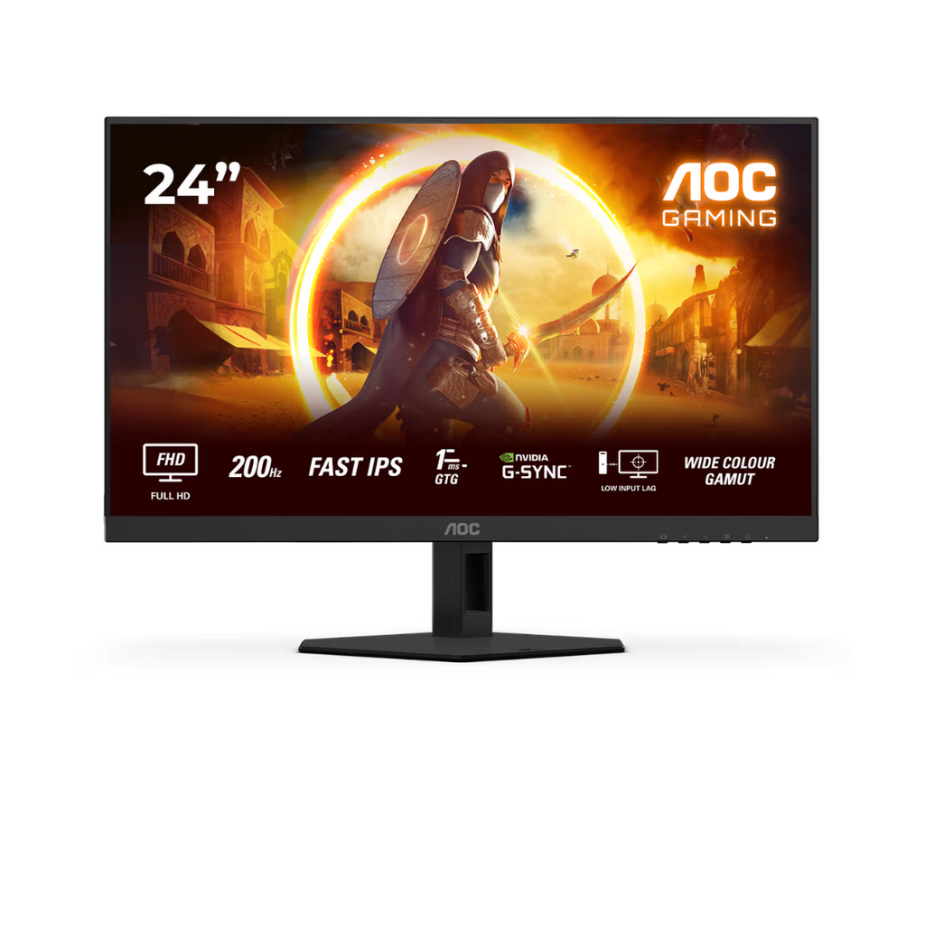 AOC G4 24G4HRE. Display diagonal: 60.5 cm (23.8"), Display resolution: 1920 x 1080 pixels, HD type: Full HD, Display technology: LED, Response time: 1 ms,