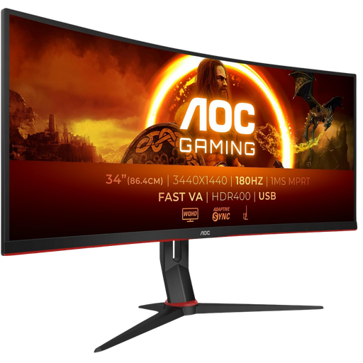[CU34G2XP] AOC 34" / 180hz / WQHD / VA / Incurvé - Écran PC