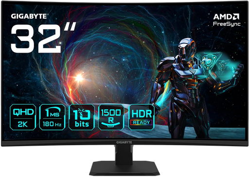 [GS32QCA] GIGABYTE 32" / 180Hz / QHD / VA / Curved 