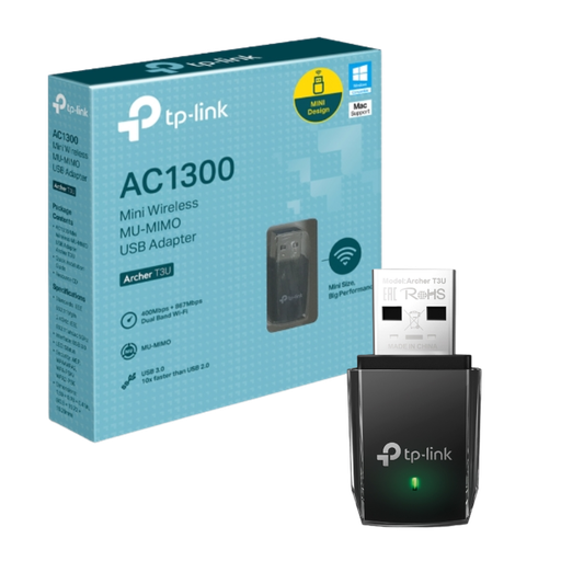 [Archer T3U WiFi AC1300 MU-MIMO USB] TP-LINK Archer T3U Mini Adaptateur WiFi USB