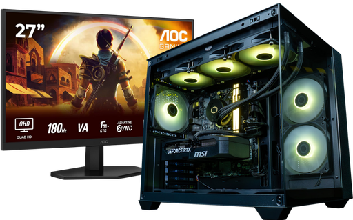 Esport Pack : PC Fuego + AOC 27" / 180Hz / QHD / Fast VA